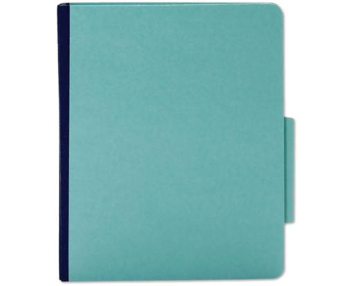 Letter Size Standard Classification Folder (2/5 Cut Tab) w/2 Divider & Bonded Fastener (Pack of 100) Light Blue