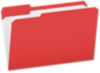 Pendaflex Letter Size (1/3 Cut) File Folder w/Interior Grid (Pack of 100) Red