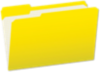 Pendaflex Letter Size (1/3 Cut) File Folder w/Interior Grid (Pack of 100) Yellow