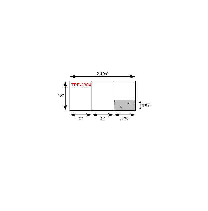 9 x 12 Presentation Folder w/Tri-Panel & 1 Pocket (Right) 