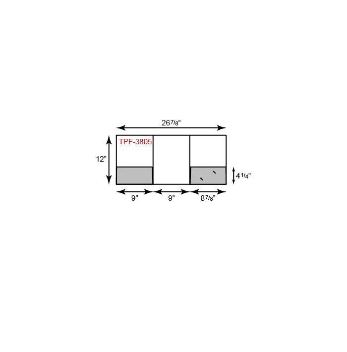 9 x 12 Presentation Folder w/Center Tri-Panel & 2 Pockets 