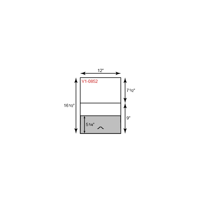 9 x 12 Presentation Folder w/Vertical Orientation & 1 Pocket (Bottom) & Tuck Tab 