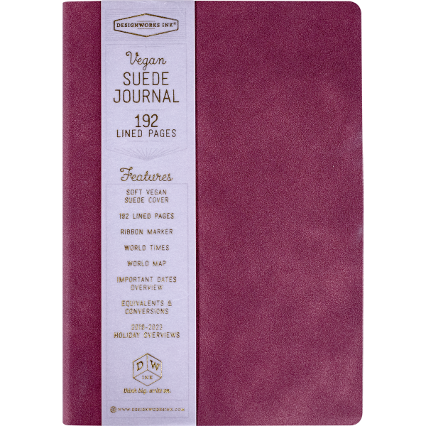 Vegan Suede Journal (5 3/4 x 8) Burgundy