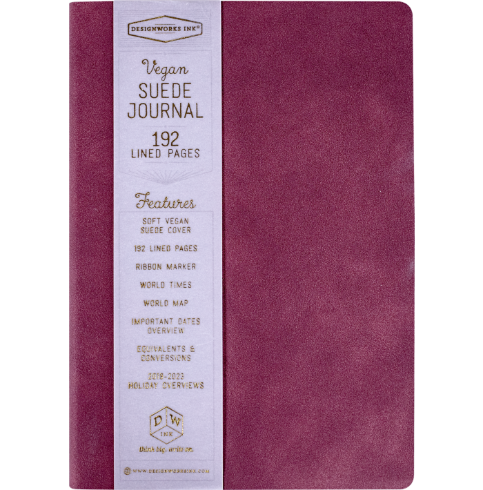 Vegan Suede Journal (5 3/4 x 8) Burgundy