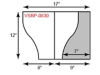 9 x 12 Presentation Folder w/Serpentine Cut & 1 Vertical Pocket (Right) 