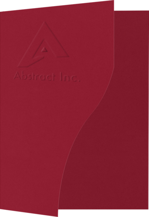 9 x 12 Presentation Folder w/Serpentine Cut & 1 Vertical Pocket (Right) 