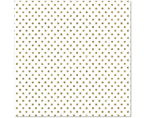 Large Wrapping Paper Roll (5 x 30) Gold Dots on White