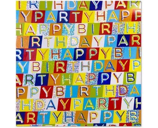 Large Wrapping Paper Roll (5 x 30) Glitter Birthday