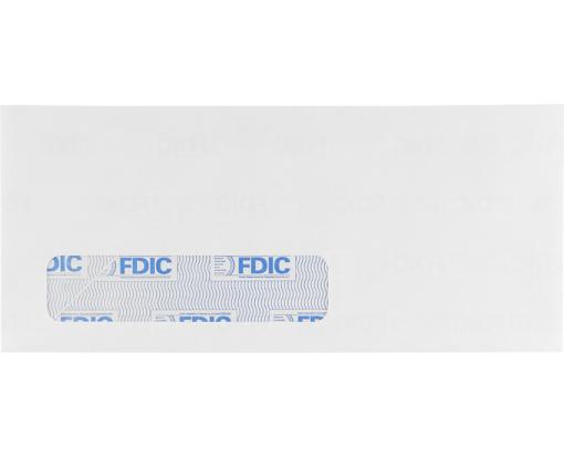 #10 Window Envelope (4 1/8 x 9 1/2) 24lb. White w/ FDIC Security Tint