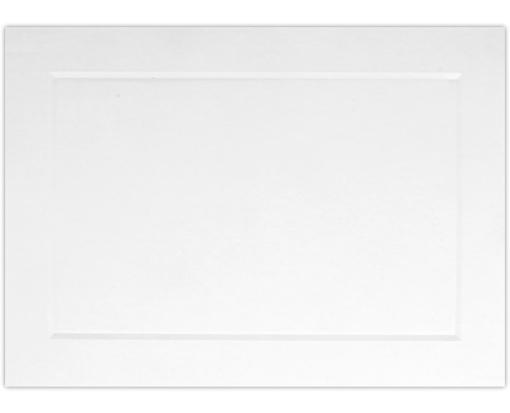 #4 Flat Card (3 1/2 x 4 7/8) Bright White Embossed Card